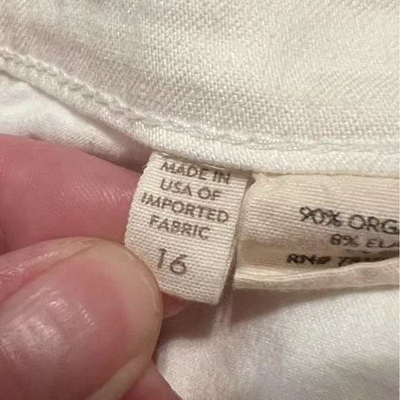 Eileen Fisher white straight leg organic cotton jeans - Picture 8 of 10